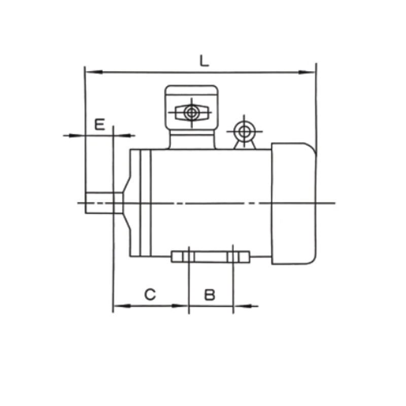 機座帶底腳、端蓋上無凸緣的電動機(B3)